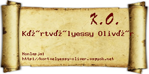 Körtvélyessy Olivér névjegykártya