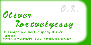 oliver kortvelyessy business card