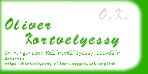 oliver kortvelyessy business card